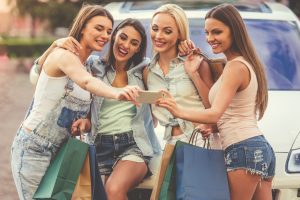 Four women taking a selfie